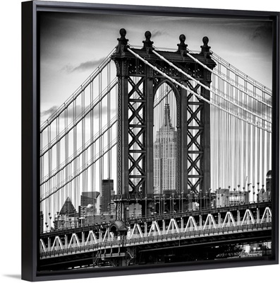 New York City - Manhattan Bridge with the Empire State Building