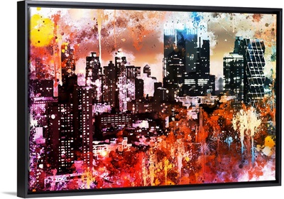 NYC Watercolor Collection - Black Skyscrapers