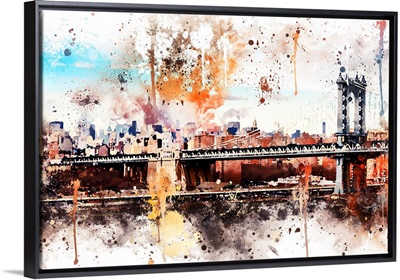 NYC Watercolor Collection - The Manhattan Bridge