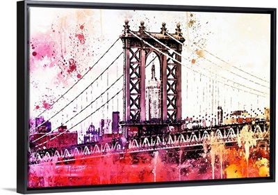 NYC Watercolor Collection - The Manhattan Bridge III