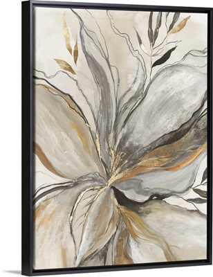 Gold Charcole Flower I