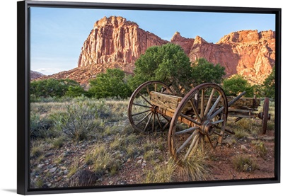Antique Wagon under Fruita's Rock Formations