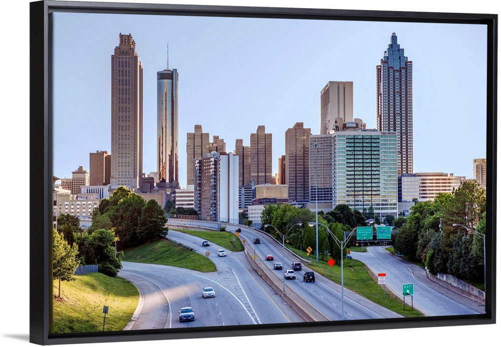 Atlanta city skyline from the east side in Georgia.
