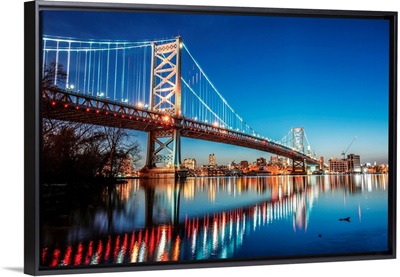 Ben Franklin Bridge in Philadelphia at Night
