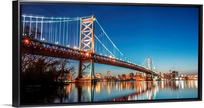 Ben Franklin Bridge in Philadelphia at Night