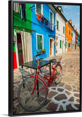 Bicycle in Burano, Venice, Italy, Europe