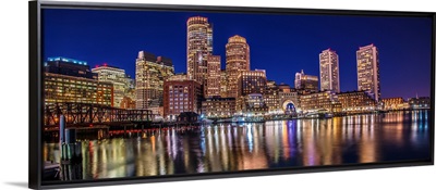 Boston City Skyline at Night