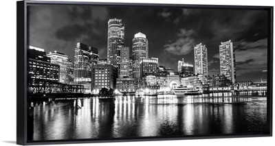 Boston City Skyline at Night