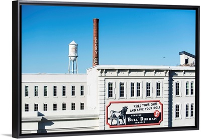 Bull Durham Advertisement on a building facade, Durham, NC