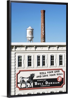 Bull Durham Advertisement on a building facade, Durham, NC