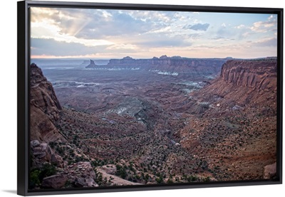 Canyon landscape at dusk, Canyonlands National Park, Utah