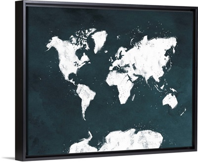 Chalky Sketch Of World Map