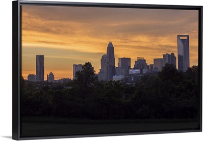 Charlotte Skyline And A Honey-Colored Sunrise