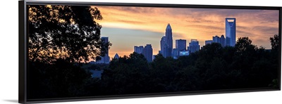 Charlotte Skyline at Sunset