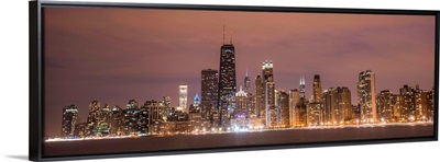 Chicago City Skyline at Dusk