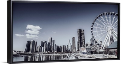 Chicago Skyline with Centennial Wheel