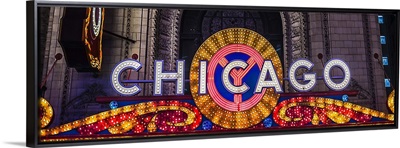 Chicago Theater Marquee at Night