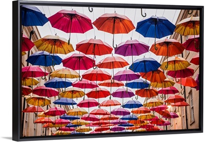 Colorful Umbrellas in Bath, England, UK - Horizontal