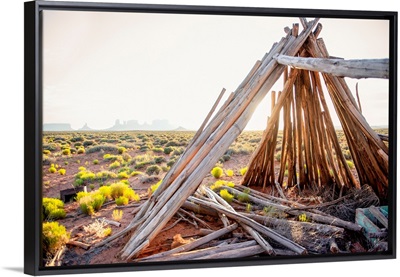 Derelict Tipi Shelter In Monument Valley, Arizona