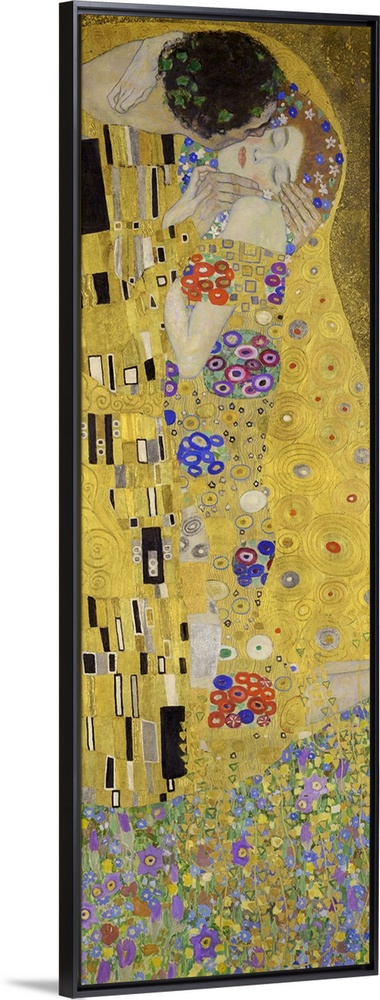 Gustav Klimt's The Kiss (1907 - 1908) famous painting.