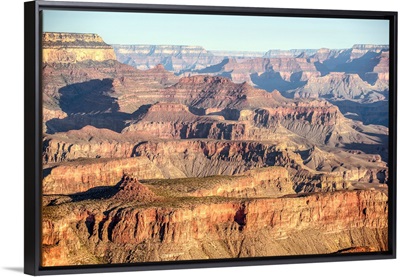 Elevated View Of Geological Formations At Sunrise, Grand Canyon National Park, Arizona