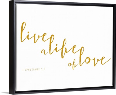 Ephesians 4:2-3 - Scripture Art in Gold and White