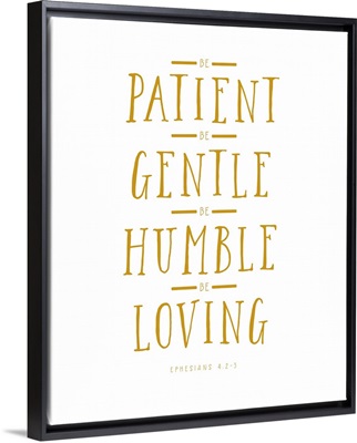 Ephesians 5:1 - Scripture Art in Gold and White