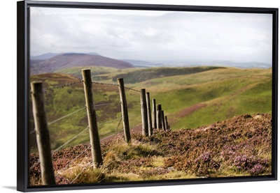 Fence Through Rolling Hills, Edinburgh