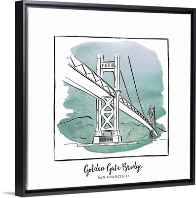 Golden Gate Bridge - Brushstroke Buildings