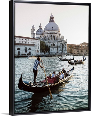 Gondola Ride in Front of The Salute, Venice, Italy, Europe