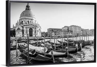 Gondolas in Front of Santa Maria della Salute, Venice, Italy, Europe