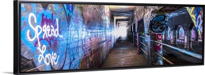 Graffiti-filled walls of the Krog Street Tunnel in Atlanta, Georgia