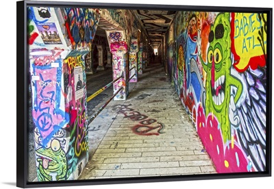 Graffiti-filled walls of the Krog Street Tunnel in Atlanta, Georgia
