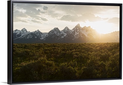 Grand Teton National Park at Sunset.