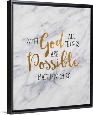 Handlettered Bible Verse - Matthew 19:26