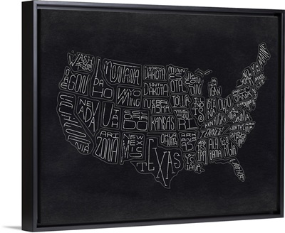 Homemade Chalk Map Of The United States