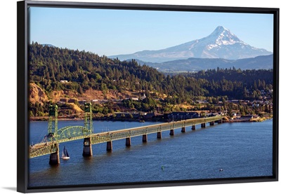 Hood River Bridge With Mount Hood, Portland, Oregon
