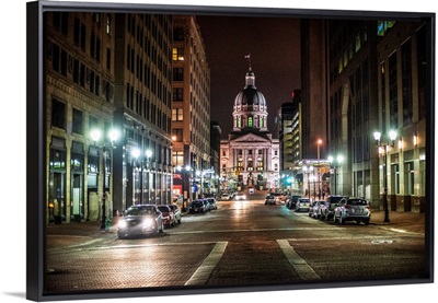 Indiana State House at Night