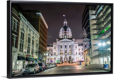 Indiana State House at Night
