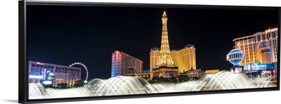 Las Vegas Strip with Bellagio Fountains