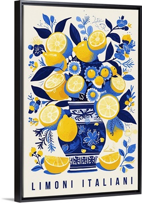 Limoni Italiani - Retro Food Advertising Poster