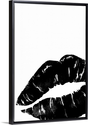 Lips - Black Watercolor