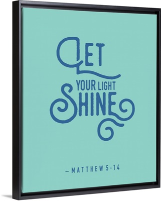 Matthew 5:14 - Scripture Art in Blue and Teal