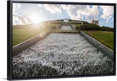 McGovern Centennial Gardens Waterfall at Hermann Park, Houston TX