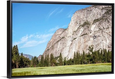 Mountain Landscape, View From Valley Floor, Yosemite National Park, California