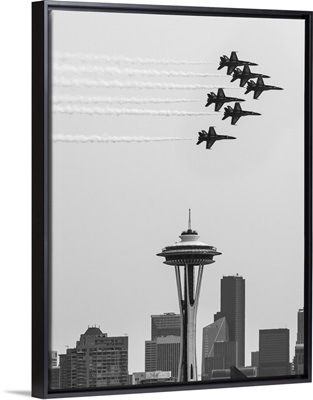 Navy Jets Over the Space Needle, Seattle, WA