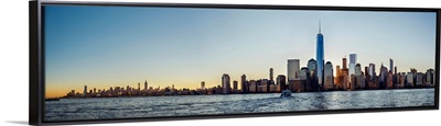 Panoramic New York City Skyline in the Morning