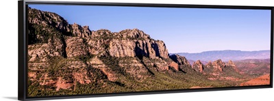 Panoramic Of Rock Formations In Sedona, Arizona