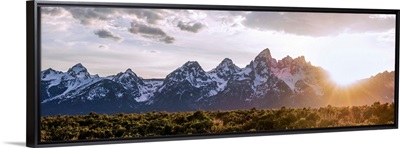 Panoramic Sunrise Over Teton Range, Grand Teton National Park, Wyoming