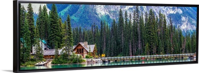 Panoramic View of Emerald Lake, Yoho National Park, British Columbia, Canada